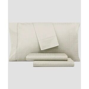 AQ Textiles Ultra Lux Swiss Dot 1000-Thread Count‎ 4-Pc Queen S TAN  Sheet Set